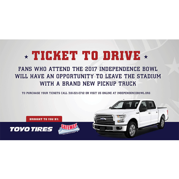 Independence Bowl Foundation Announces ‘Ticket to Drive’ Promotion