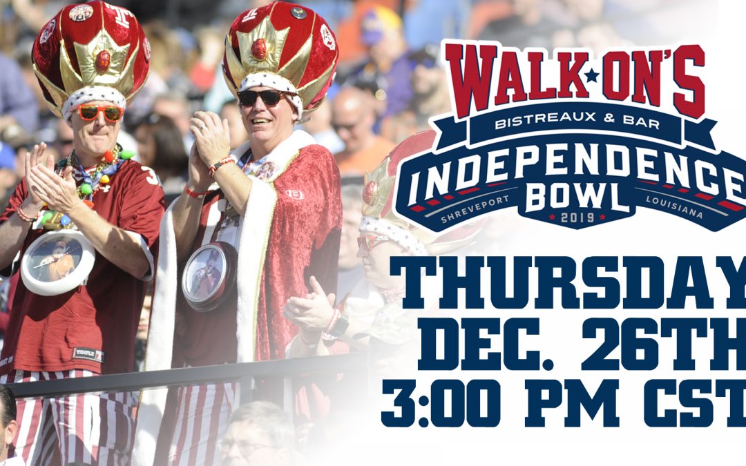 44th Walk-On’s Independence Bowl Set for Thursday, December 26