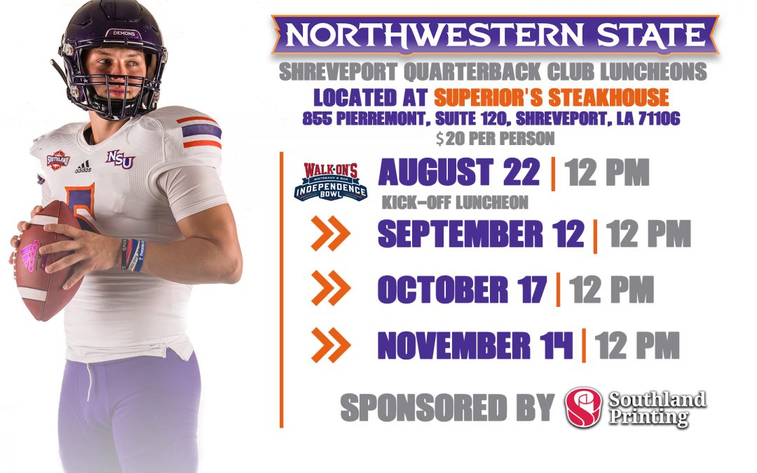 Independence Bowl/Northwestern State Annual Kickoff Luncheon Set for August 22