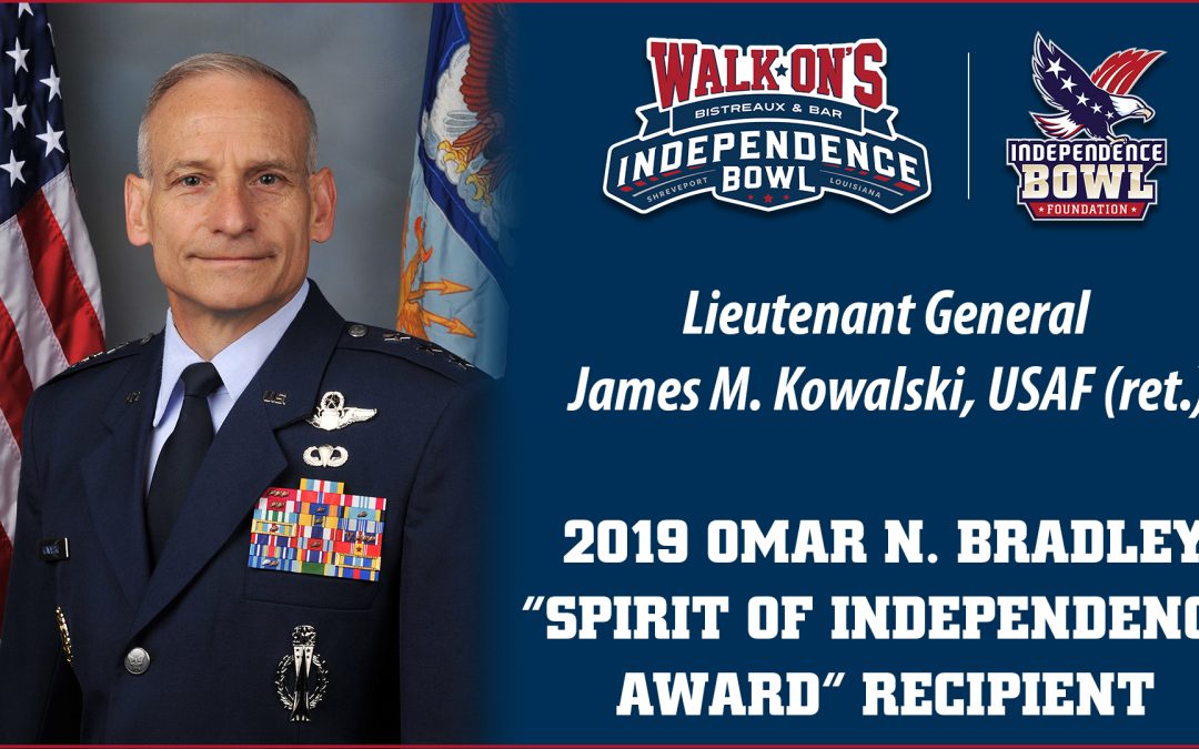 Retired Lieutenant General James M. Kowalski Named 2019 Omar N. Bradley “Spirit of Independence “Award Recipient