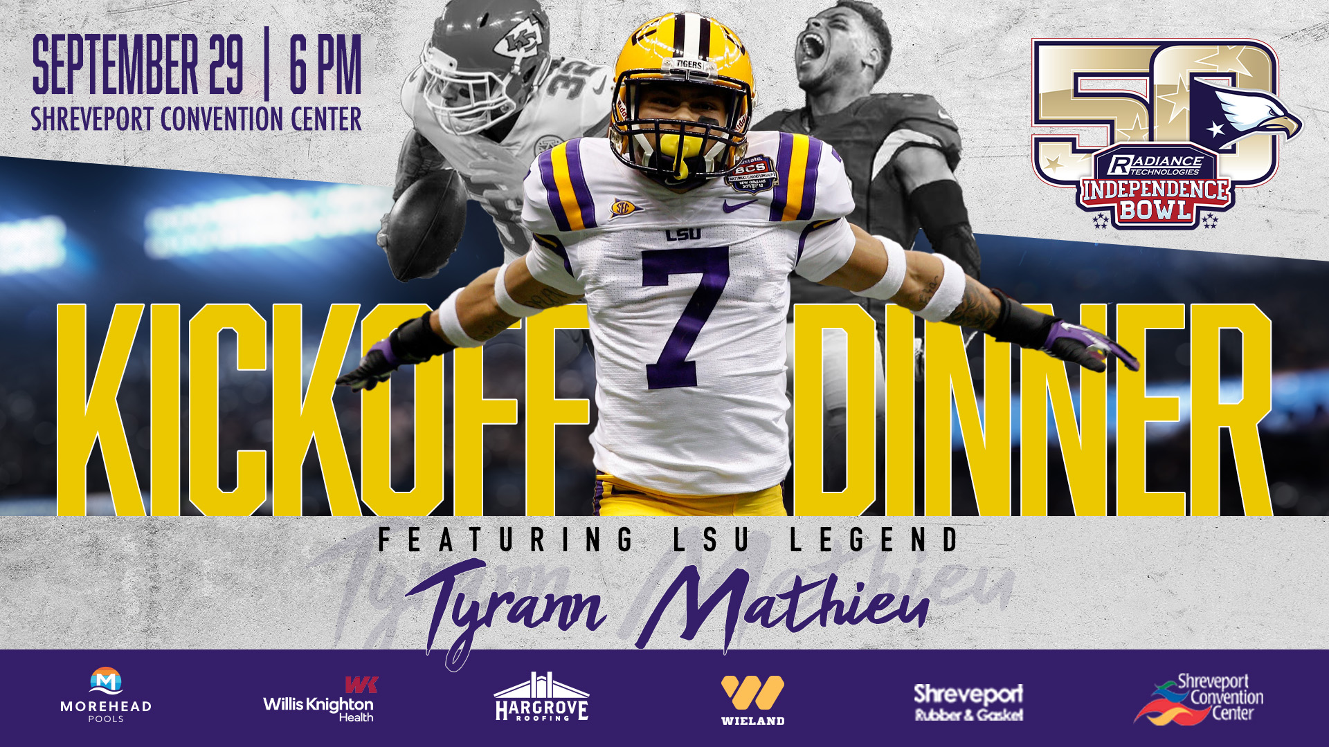 2026 Kickoff Dinner featuring Tyrann Mathieu