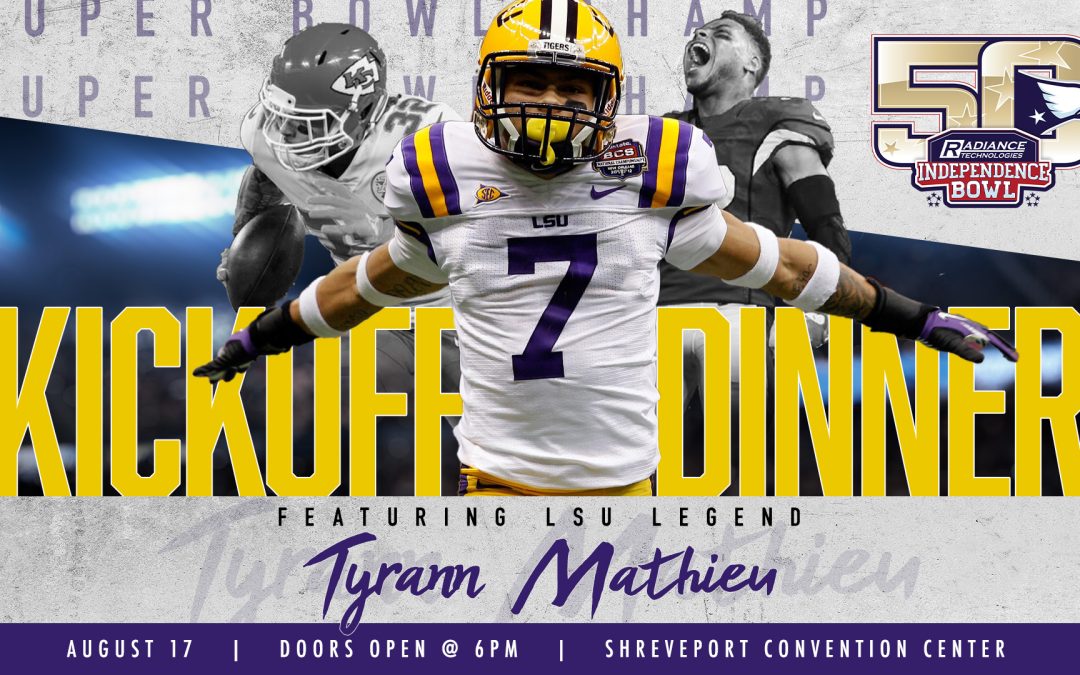 Former LSU Great Tyrann Mathieu to be Featured Speaker at 2026 Independence Bowl Kickoff Dinner