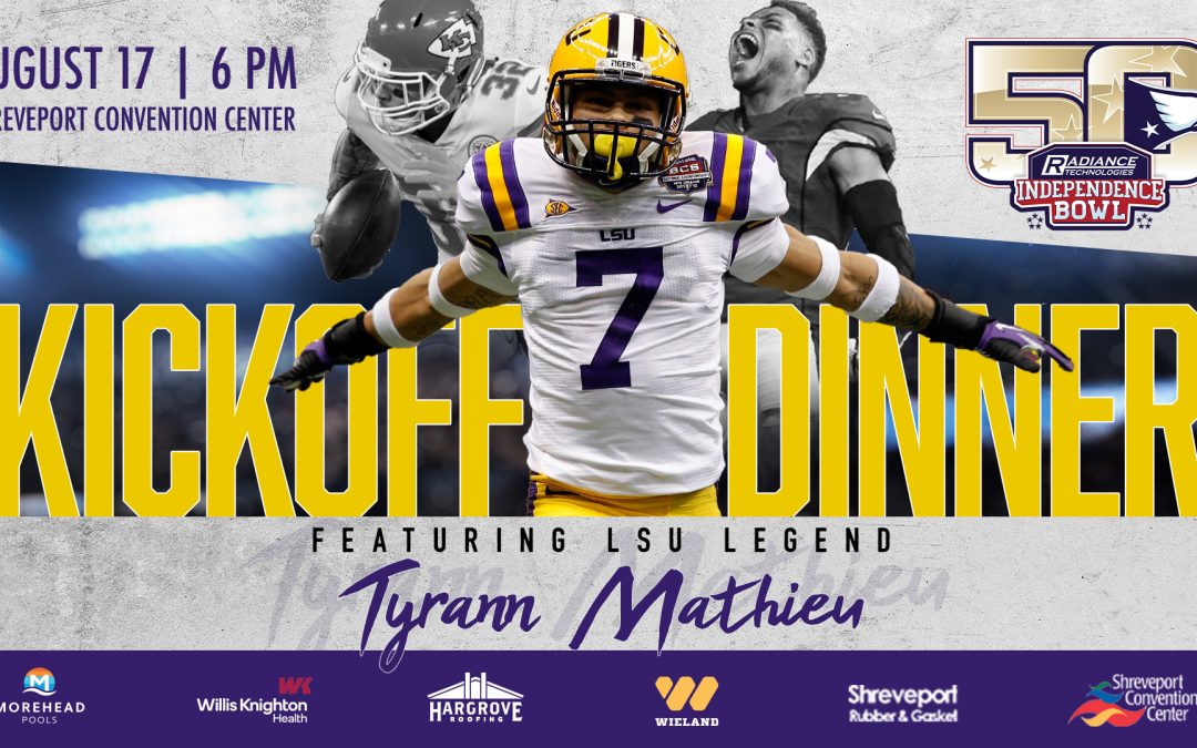 Kickoff Dinner Featuring Tyrann Mathieu Less than Three Weeks Away