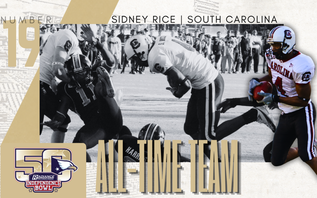 South Carolina Wide Receiver Sidney Rice Named No. 19 Player on Independence Bowl’s 50th Anniversary All-Time Team