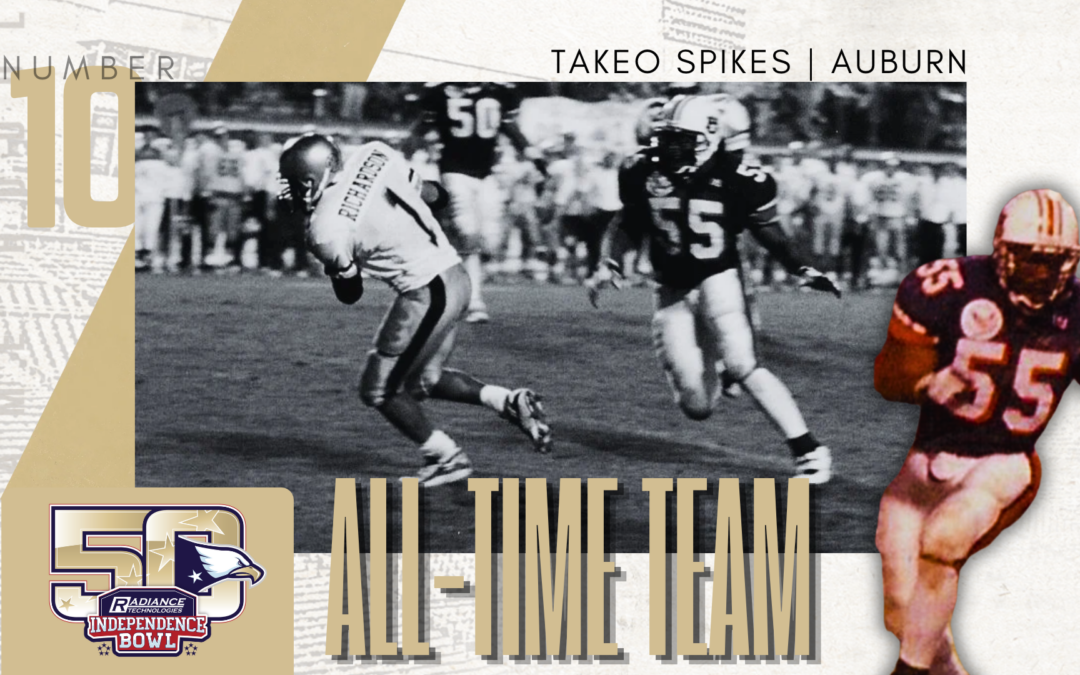 Auburn Linebacker Takeo Spikes Enters 50th Anniversary All-Time Team at No. 10